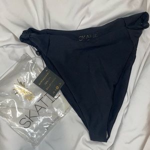 Black high waist swim bottoms
